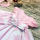WD Wolf pink stripe boutique remake dress